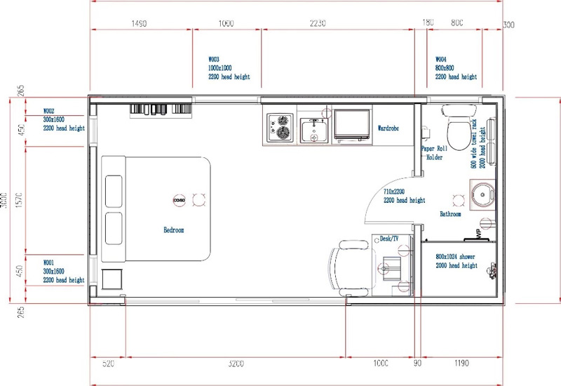 Low cost prefab movable 20ft container modular mobile prefab living container homes