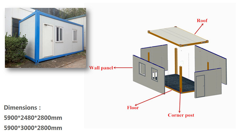 20ft Prefab Flat Pack Modular Container Office/Homes/House