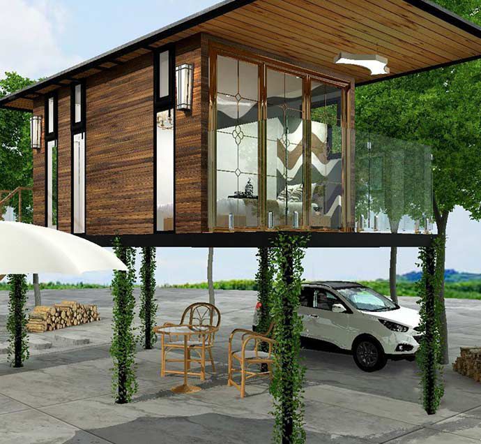 Custom Mobile Steel Small Tiny Boxable 20FT Prefab Container Coffee Shop  for Sale - China Container House, Prefab House