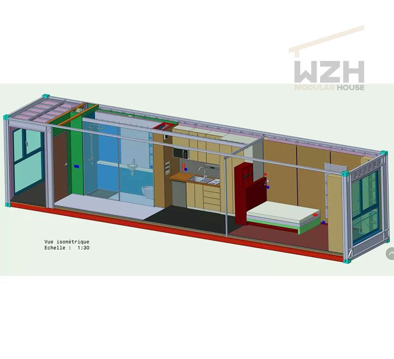 Light steel frame house prefab container house apartment building